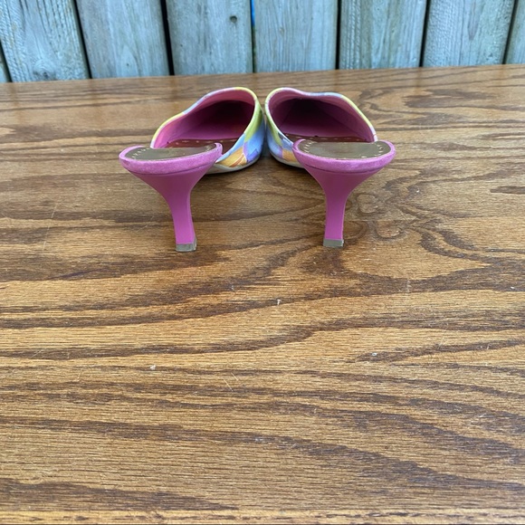 Vintage 90s 1990s y2k 2000s Trendy Fashion girl sling back Block Heels 6 - Picture 5 of 11